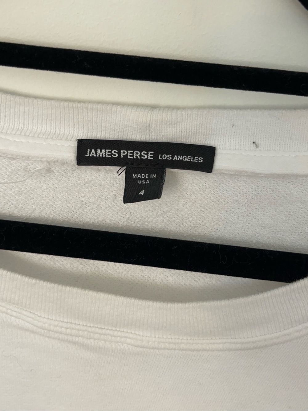 James Perse White Relaxed Crewneck Sweatshirt - Picture 4 of 5